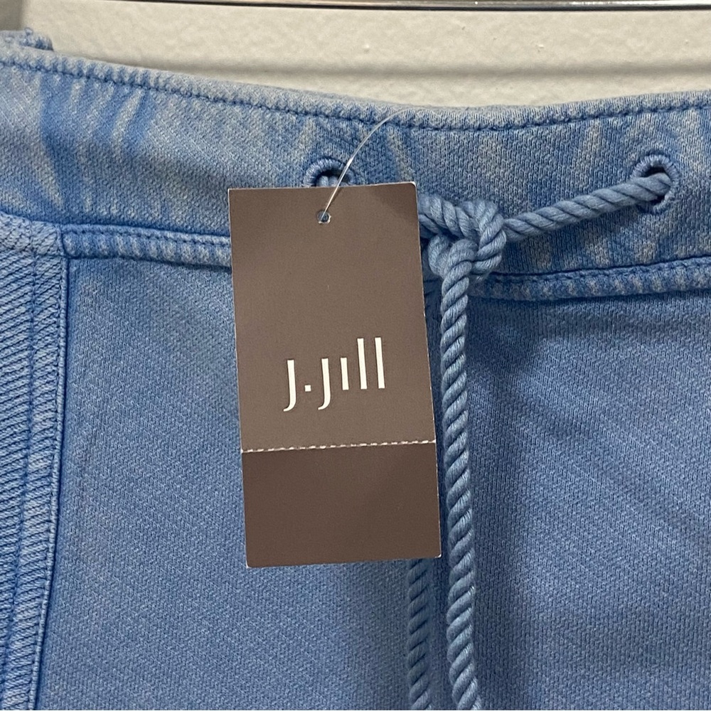J Jill Light Blue 100% Cotton Drawstring Skirt - NWT - LP - Picture 3 of 10